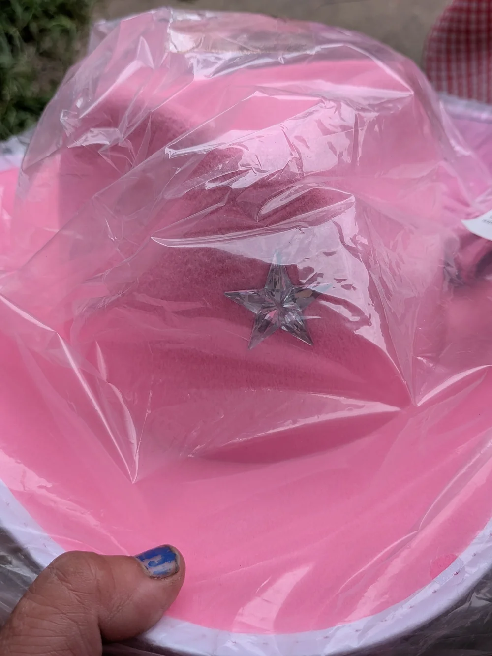 Pink Party Cowboy Hat with Star Accent - Unbranded